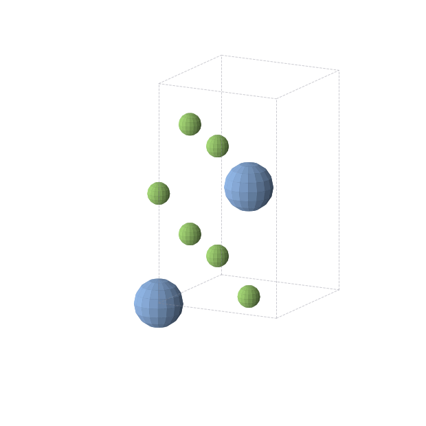 Crystal structure of AcF3 (tetragonal, I4/mmm (No. 139))
