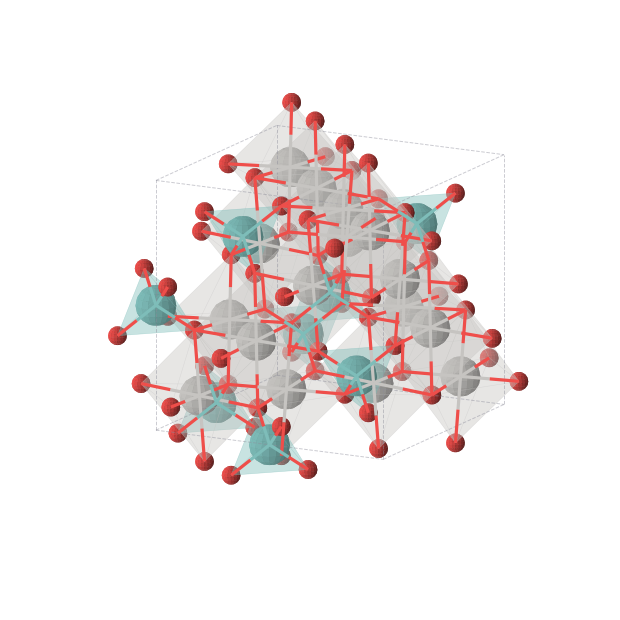 Crystal structure of Ag4Mo2O8 (cubic, Fd-3m (No. 227))