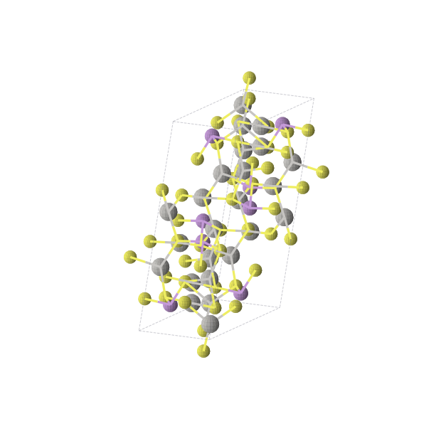Crystal structure of Ag3AsS3 (monoclinic, C2/c (No. 15))