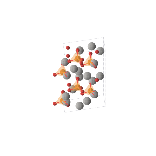 Crystal structure of Ag3PO4 (trigonal, R3c (No. 161))