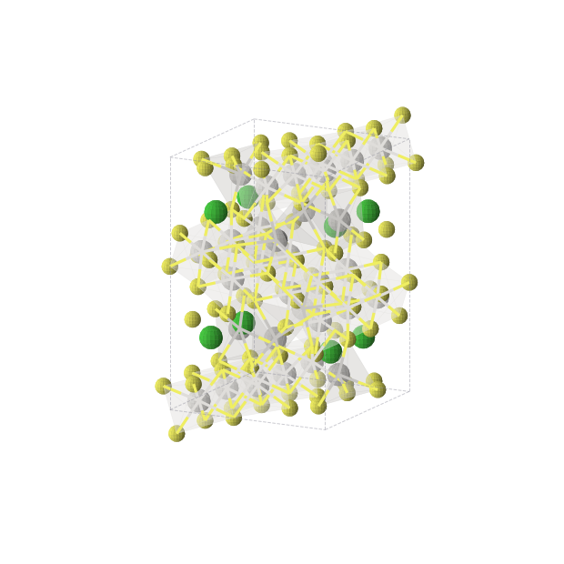 Crystal structure of Ag8Ba8S48Sc24 (orthorhombic, Pnma (No. 62))