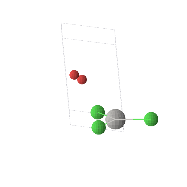 Crystal structure of AgClO2 (triclinic, P1 (No. 1))