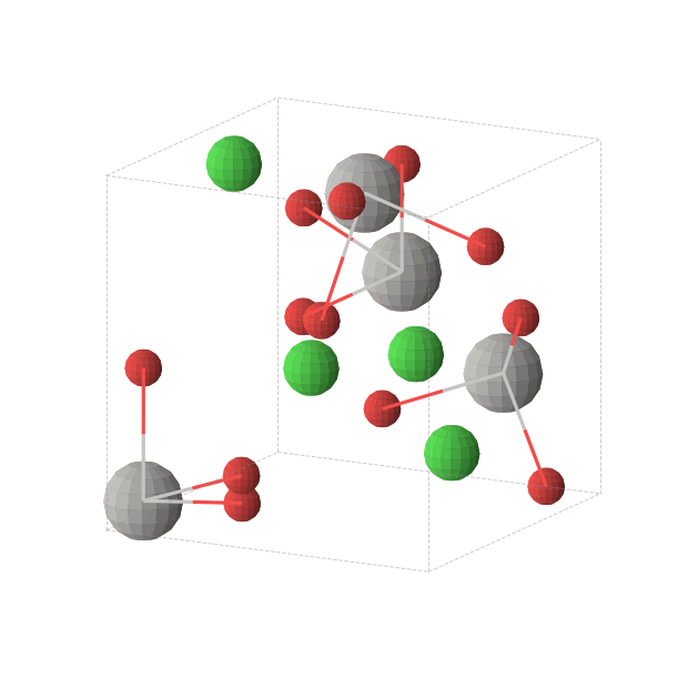 Crystal structure of AgClO3 (cubic, P213 (No. 198))