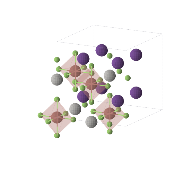Crystal structure of AgCs2F6Tl (cubic, Fm-3m (No. 225))