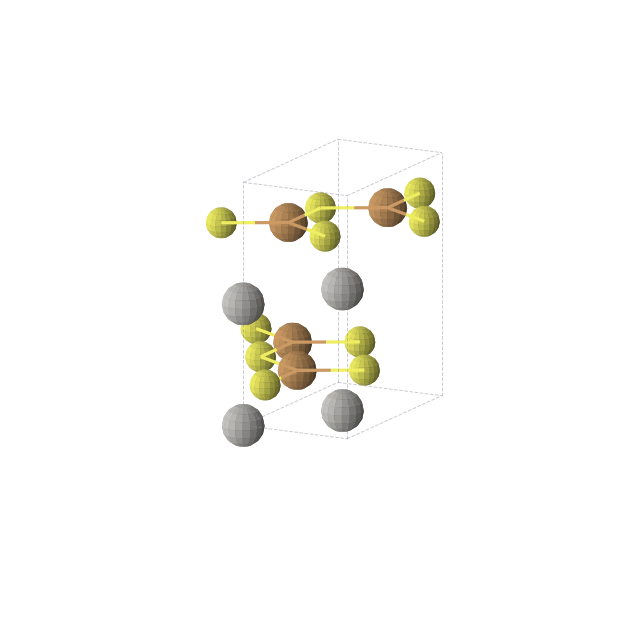 Crystal structure of CuAgS (orthorhombic, Cmcm (No. 63))