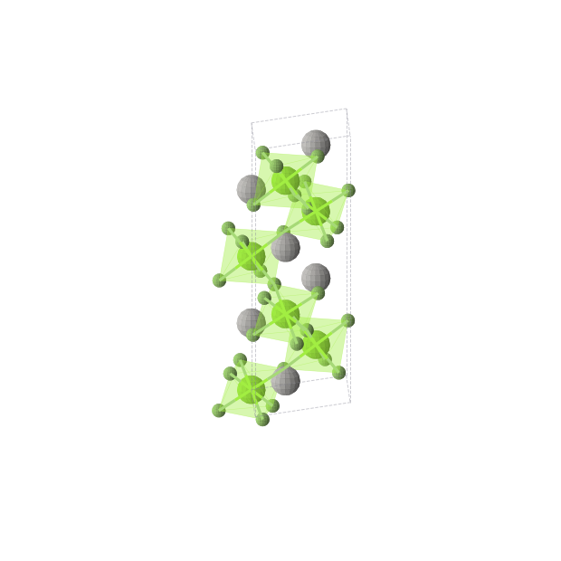 Crystal structure of MgAgF3 (trigonal, R-3c (No. 167))