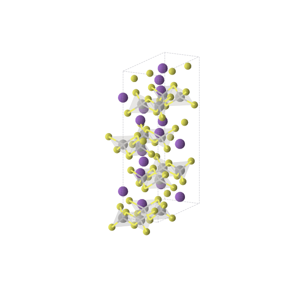 Crystal structure of Ag2K4S8V2 (orthorhombic, Fddd (No. 70))