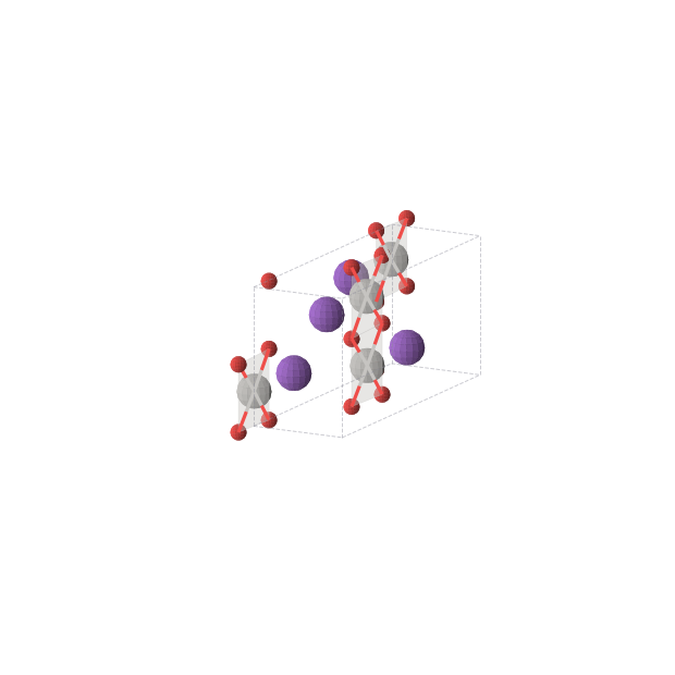 Crystal structure of KAgO2 (orthorhombic, Cmcm (No. 63))