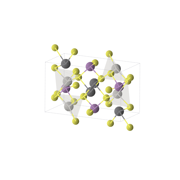 Crystal structure of AgSbPbS3 (monoclinic, P21/c (No. 14))