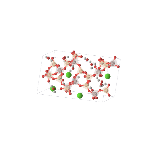 Crystal structure of Al4Ca2H12O26Si6 (monoclinic, Cc (No. 9))