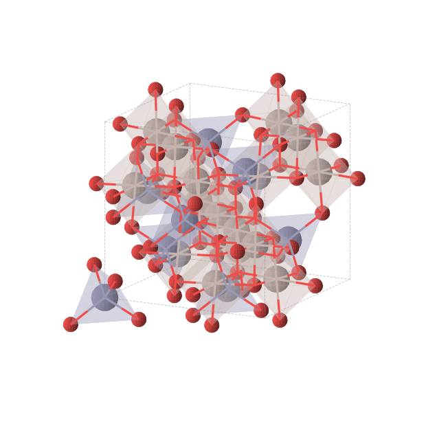 Crystal structure of Al4O8Zn2 (cubic, Fd-3m (No. 227))