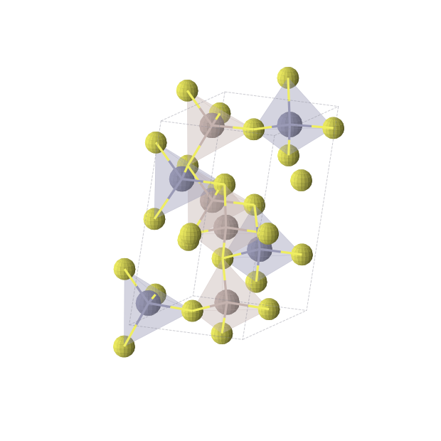 Crystal structure of Al2Zn2S5 (monoclinic, P21 (No. 4))