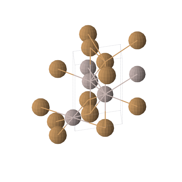 Crystal structure of Al3Cu2 (trigonal, P-3m1 (No. 164))