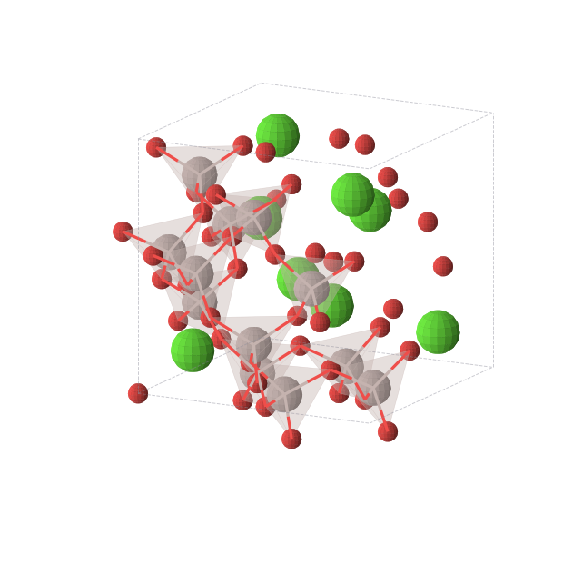 Crystal structure of Ca4Al6O13 (cubic, I-43m (No. 217))