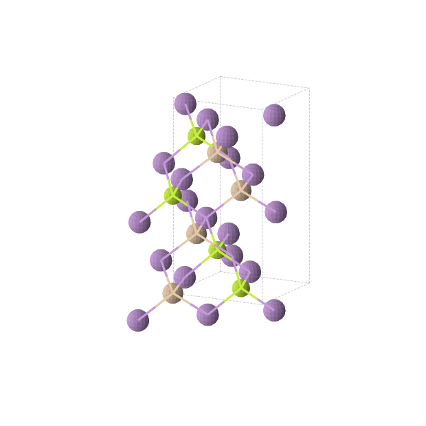 Crystal structure of As2Be1Si1 (tetragonal, I-42d (No. 122))