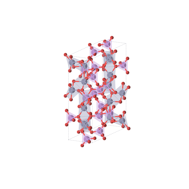 Crystal structure of Zn2As2O7 (orthorhombic, Pbcm (No. 57))