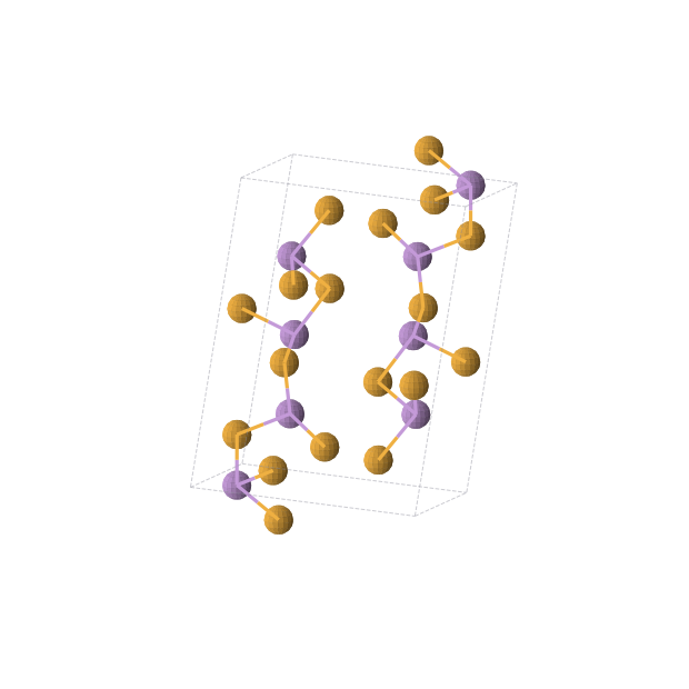 Crystal structure of As2Se3 (monoclinic, P21/c (No. 14))