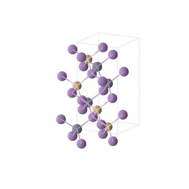 Crystal structure of As2Si1Zn1 (tetragonal, I-42d (No. 122))