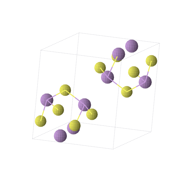 Crystal structure of As4S5 (monoclinic, P21/m (No. 11))