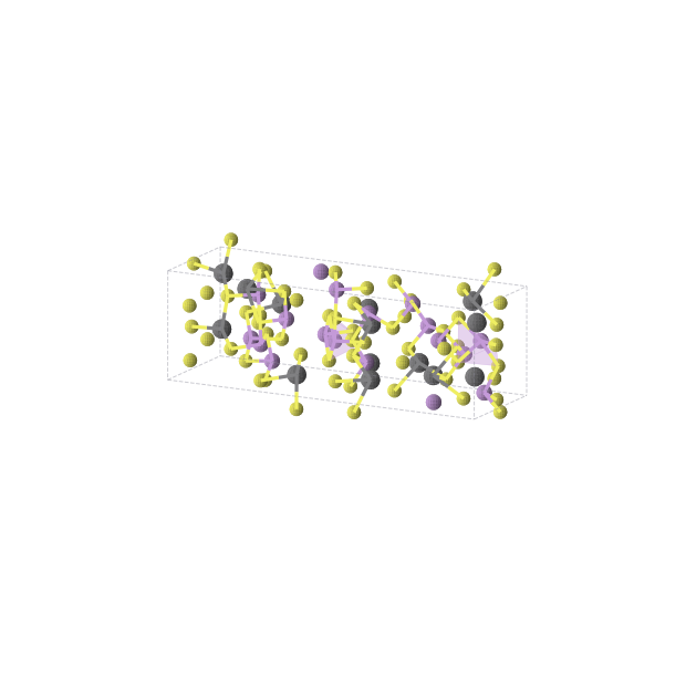 Crystal structure of As18Pb14S40 (monoclinic, P21 (No. 4))