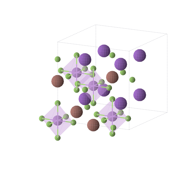 Crystal structure of AsF6K2Tl (cubic, Fm-3m (No. 225))