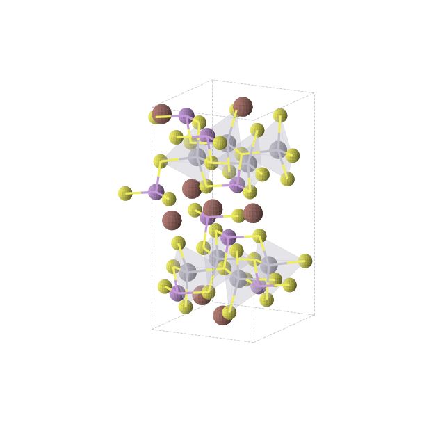 Crystal structure of As4Hg4S12Tl4 (orthorhombic, Cmce (No. 64))
