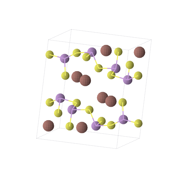 Crystal structure of AsS2Tl (monoclinic, P21/c (No. 14))