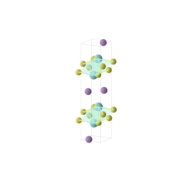 Crystal structure of YAsS (orthorhombic, Pnma (No. 62))