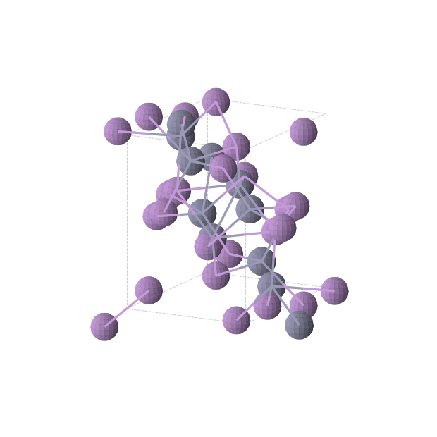 Crystal structure of ZnAs (orthorhombic, Pbca (No. 61))