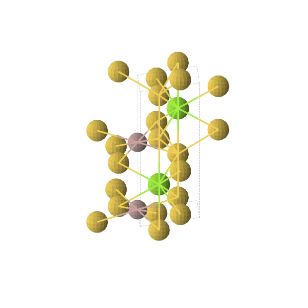 Crystal structure of Au2GaMg (hexagonal, P63/mmc (No. 194))