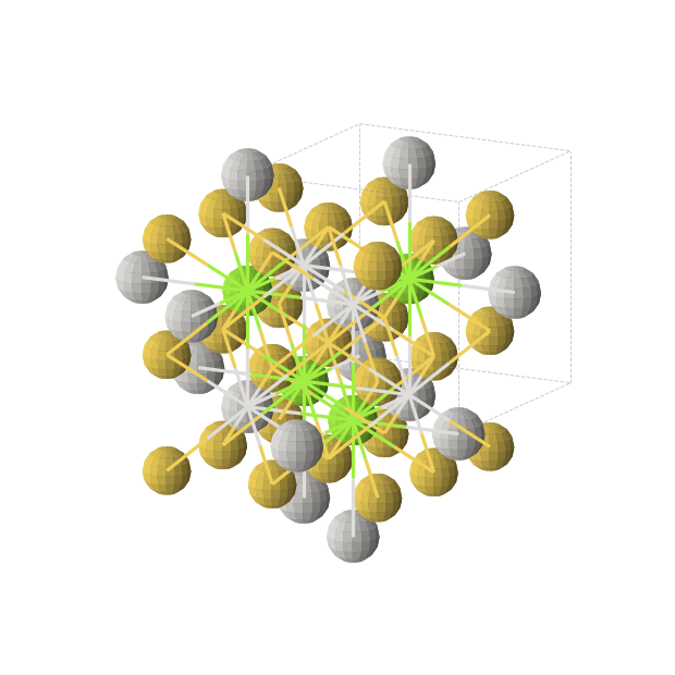 Crystal structure of Au2Mg1Sc1 (cubic, Fm-3m (No. 225))