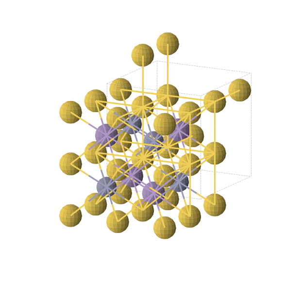 Crystal structure of Au2Mn1Zn1 (cubic, Fm-3m (No. 225))
