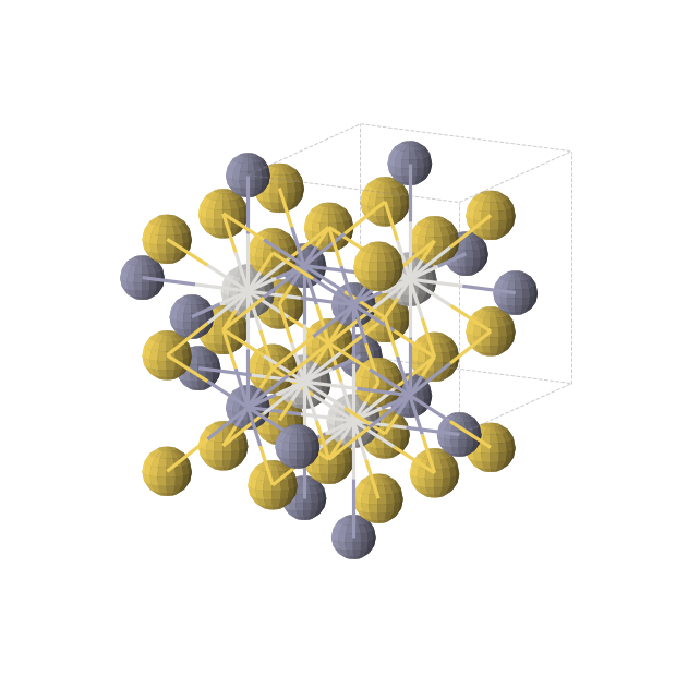 Crystal structure of Au2Sc1Zn1 (cubic, Fm-3m (No. 225))