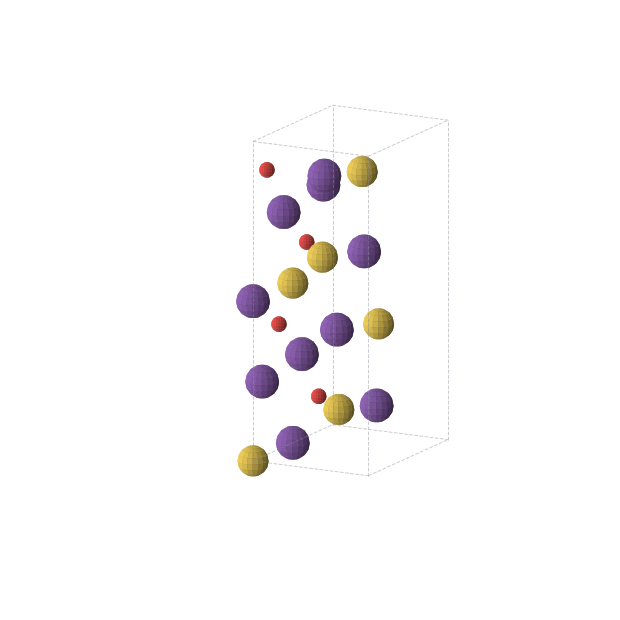 Crystal structure of Rb5Au3O2 (orthorhombic, Pbam (No. 55))