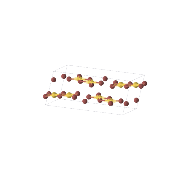 Crystal structure of AuBr3 (monoclinic, P21/c (No. 14))