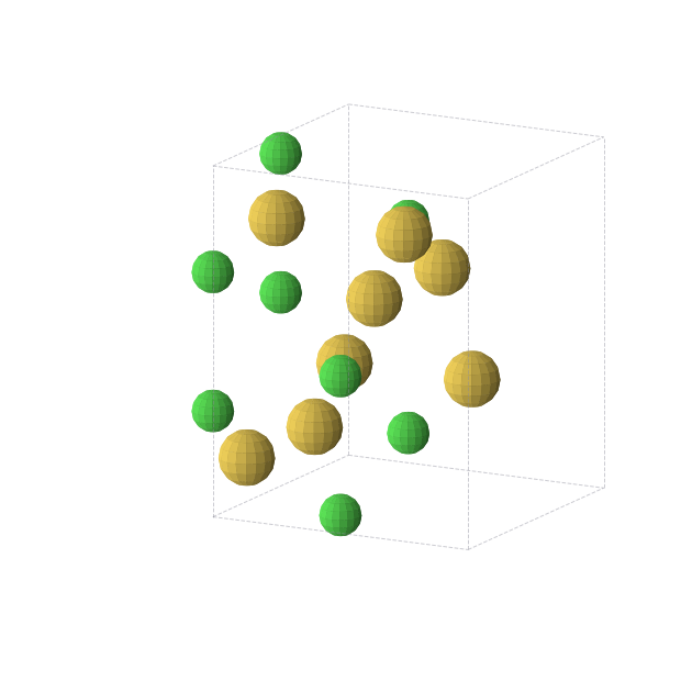 Crystal structure of AuCl (tetragonal, I41/amd (No. 141))
