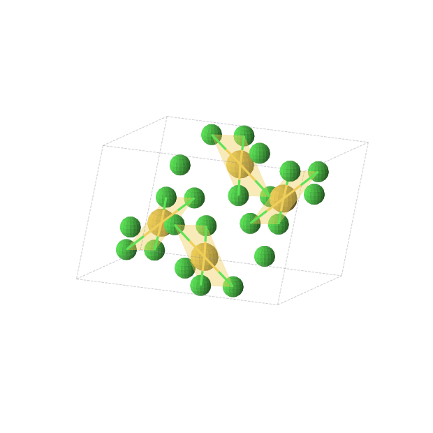 Crystal structure of AuCl3 (monoclinic, P21/c (No. 14))