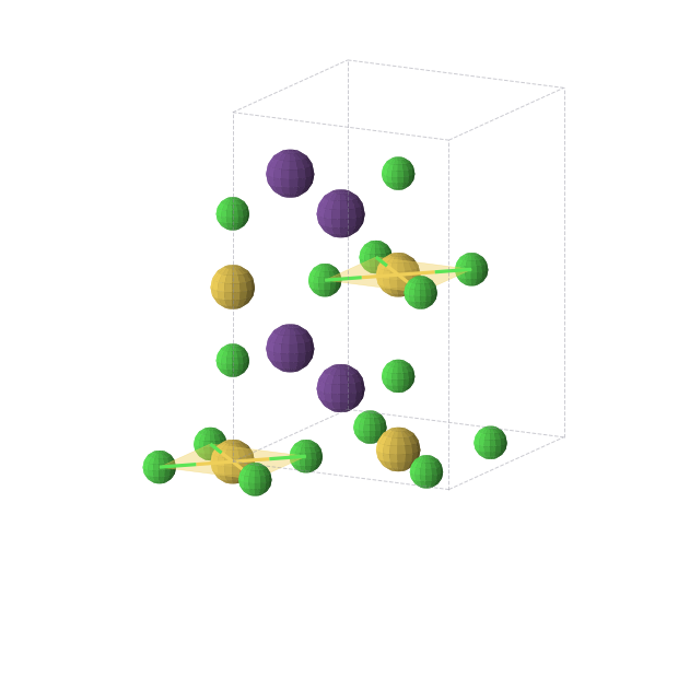 Crystal structure of Au2Cl6Cs2 (tetragonal, I4/mmm (No. 139))