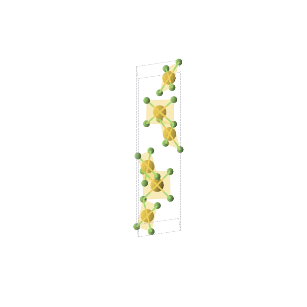 Crystal structure of AuF3 (hexagonal, P6122 (No. 178))