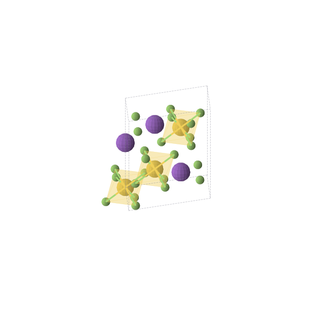 Crystal structure of KAuF6 (trigonal, R-3m (No. 166))