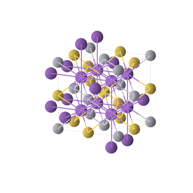 Crystal structure of AuHgK2 (cubic, Fm-3m (No. 225))