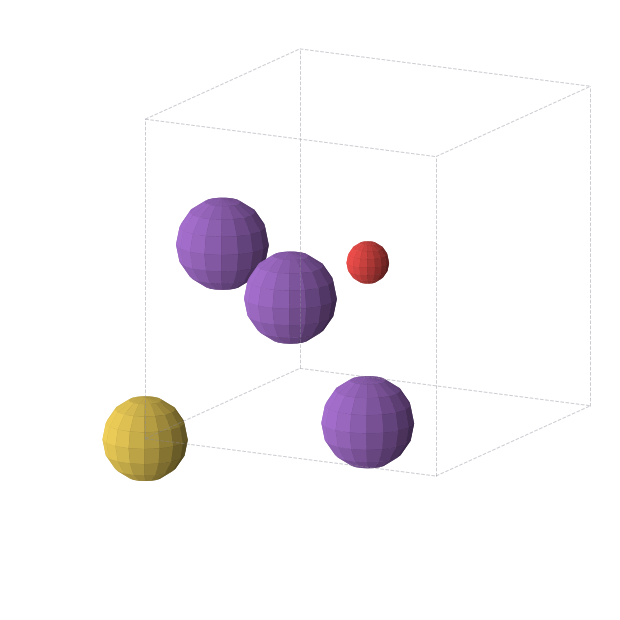 Crystal structure of K3AuO (cubic, Pm-3m (No. 221))