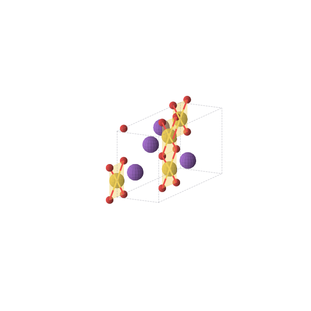 Crystal structure of KAuO2 (orthorhombic, Cmcm (No. 63))