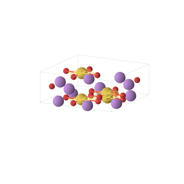 Crystal structure of Li3AuO3 (tetragonal, P42/mnm (No. 136))