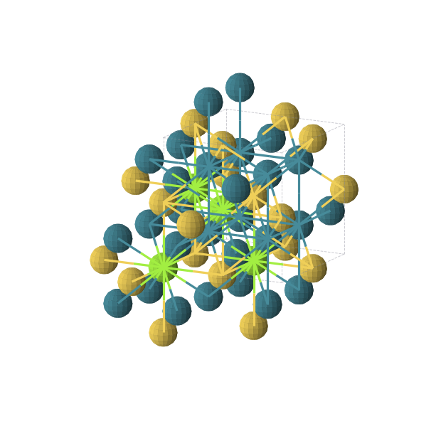 Crystal structure of Au1Mg1Pd2 (cubic, Fm-3m (No. 225))
