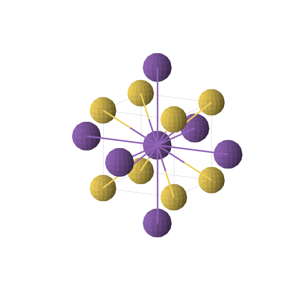 Crystal structure of RbAu (cubic, Pm-3m (No. 221))