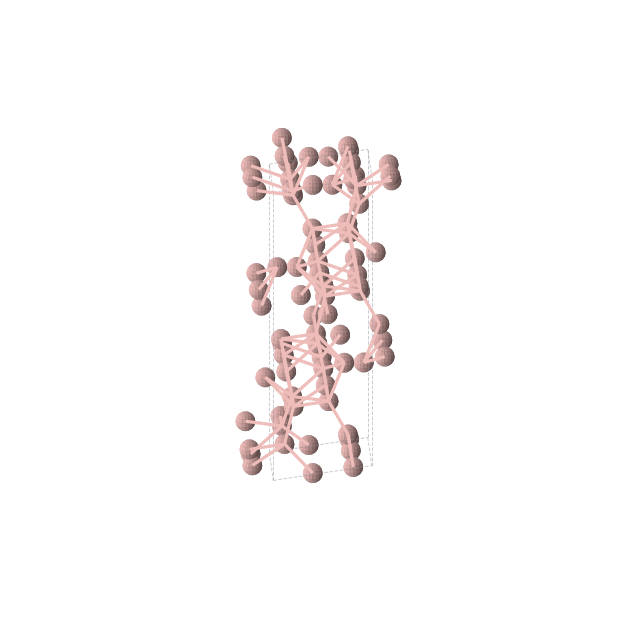 Crystal structure of B (trigonal, R-3m (No. 166))