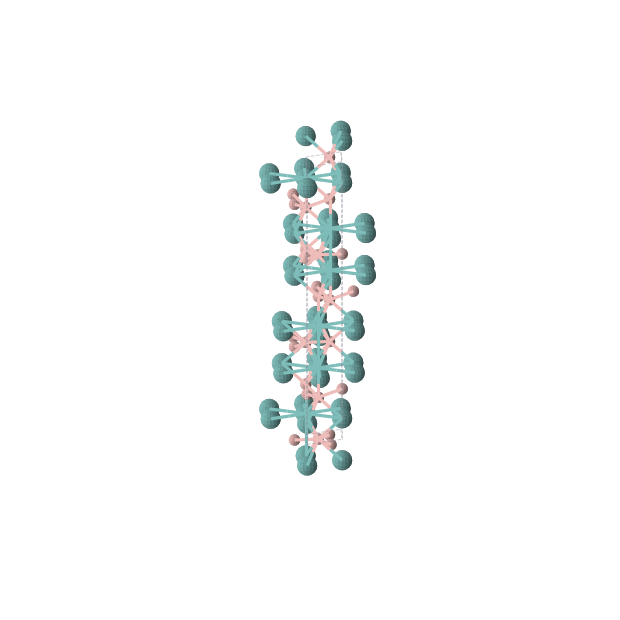 Crystal structure of B2Mo (trigonal, R-3m (No. 166))