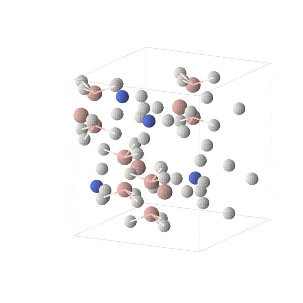 Crystal structure of B3H12N (orthorhombic, Cmcm (No. 63))