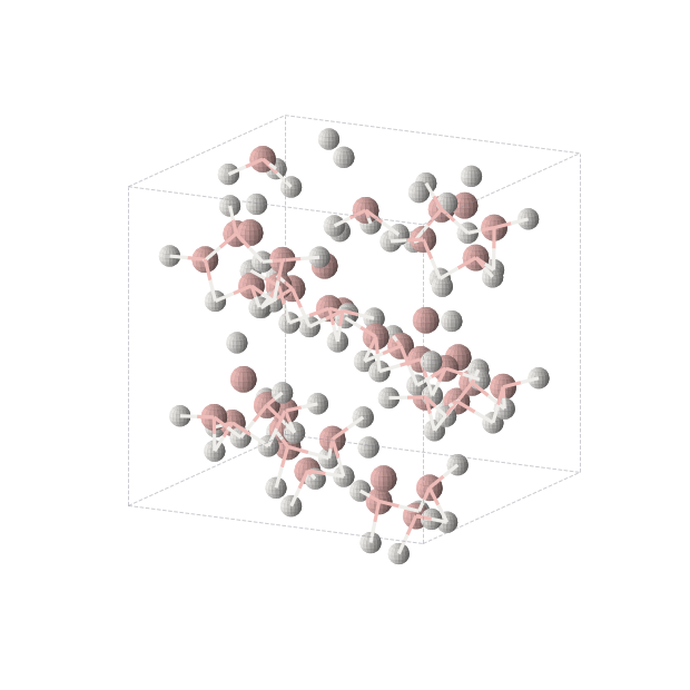 Crystal structure of B5H9 (tetragonal, P43 (No. 78))